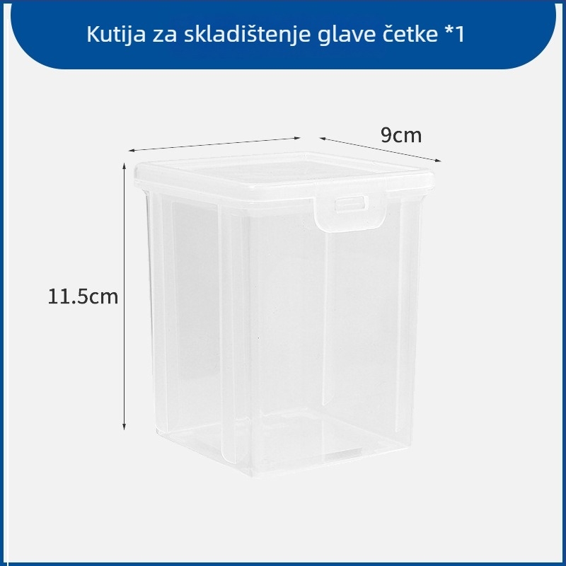 Plastični set četke za WC sa spremnikom — čišćenje bez mrtvih kutova, zamjenjiva glava četke