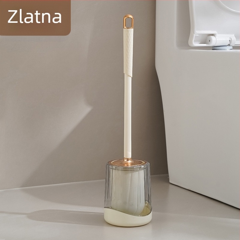 Četka za čišćenje WC-a s bazom, dugačak držač, zidni nosač, mekane četine, plastična konstrukcija (težina 350 g)