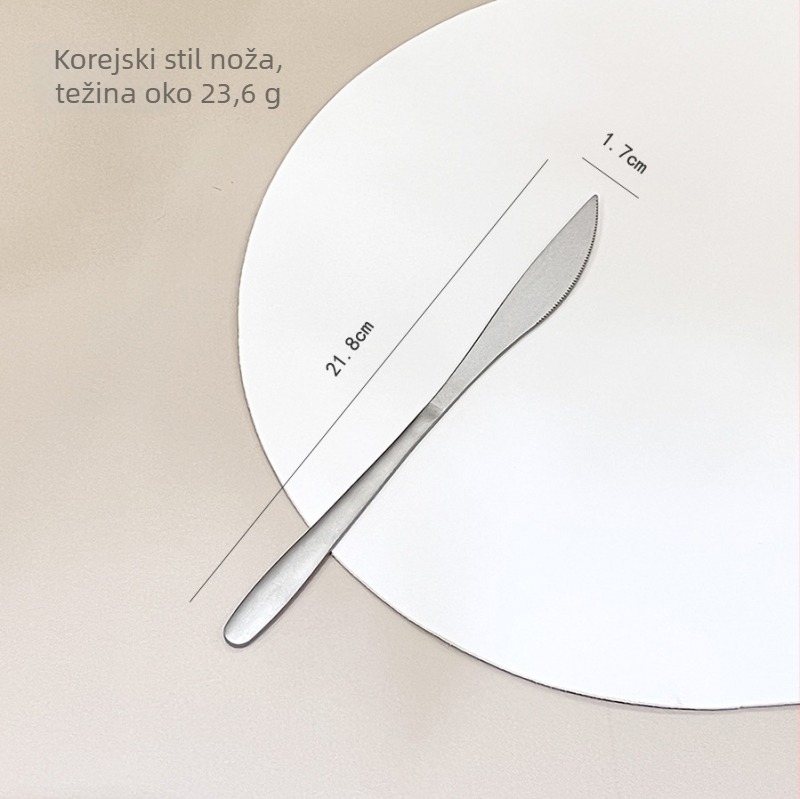 Korejskog stila titanijski set pribora: nož, vilica, žlica i štapići; ultra lagan, prenosan; čist titan; antibakterijski