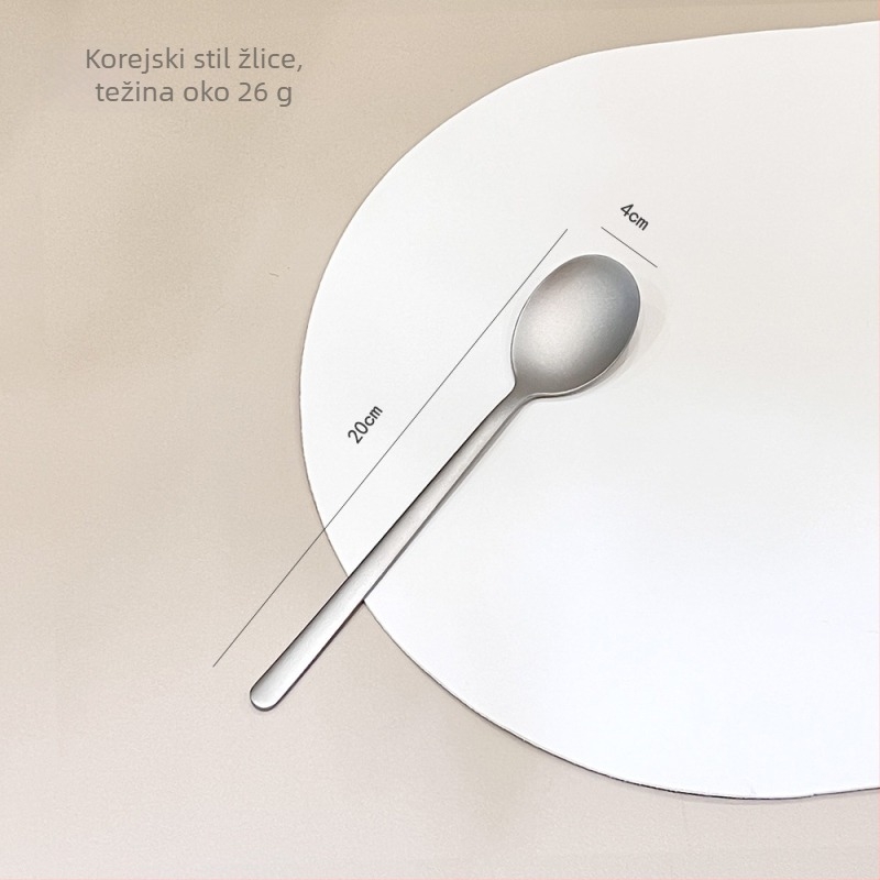 Korejskog stila titanijski set pribora: nož, vilica, žlica i štapići; ultra lagan, prenosan; čist titan; antibakterijski