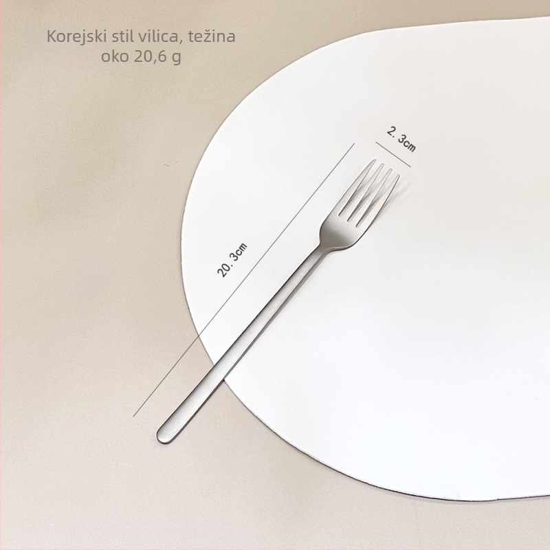 Korejskog stila titanijski set pribora: nož, vilica, žlica i štapići; ultra lagan, prenosan; čist titan; antibakterijski
