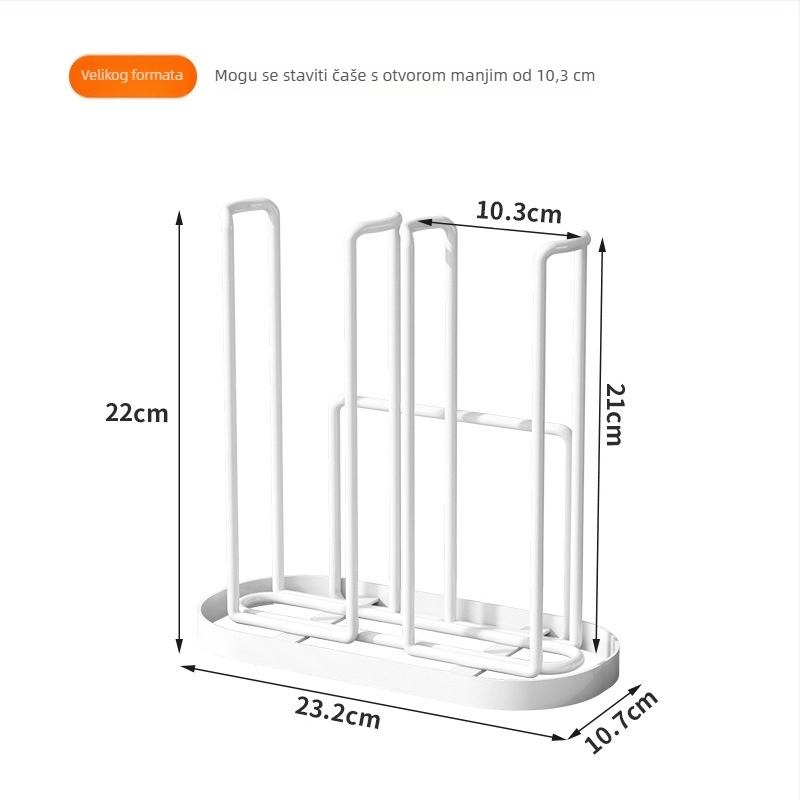 Držač za papirnate čaše, željezna žica, zidni, 1 kg, moderni minimalistički stil