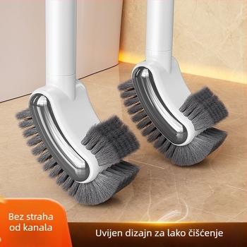 Aige plastična klozetska četka s dugim drškom, dvostrana, za kupaonicu, višekratna upotreba