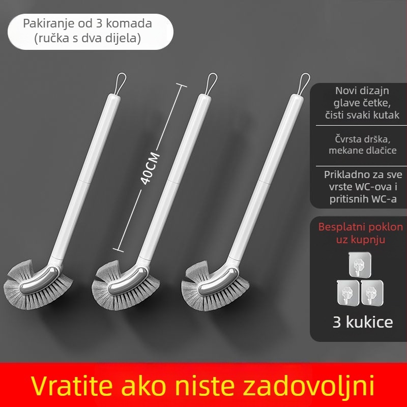 Aige plastična klozetska četka s dugim drškom, dvostrana, za kupaonicu, višekratna upotreba