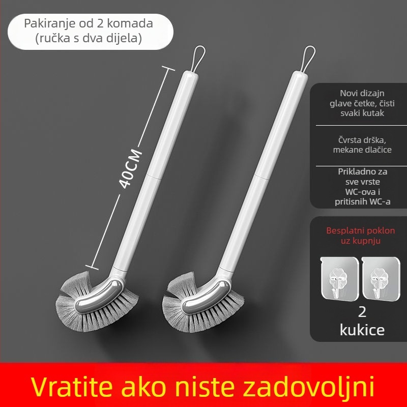 Aige plastična klozetska četka s dugim drškom, dvostrana, za kupaonicu, višekratna upotreba