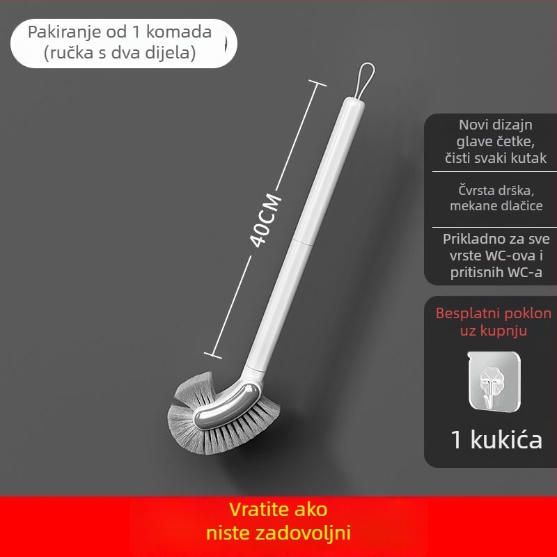 Aige plastična klozetska četka s dugim drškom, dvostrana, za kupaonicu, višekratna upotreba