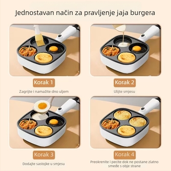 Električna tava s četiri otvora LV-010, 710W, 220V, 50Hz, funkcije: grijanje, roštilj, omlet