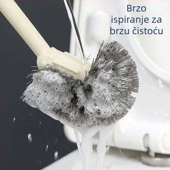 Četka za toaletu za kućnu uporabu, mekane dlačice, duga drška, zidni držač | Marka Jingyuxin | Materijal: plastika | Težina: 112 g | Izdanje: proljeće 2021