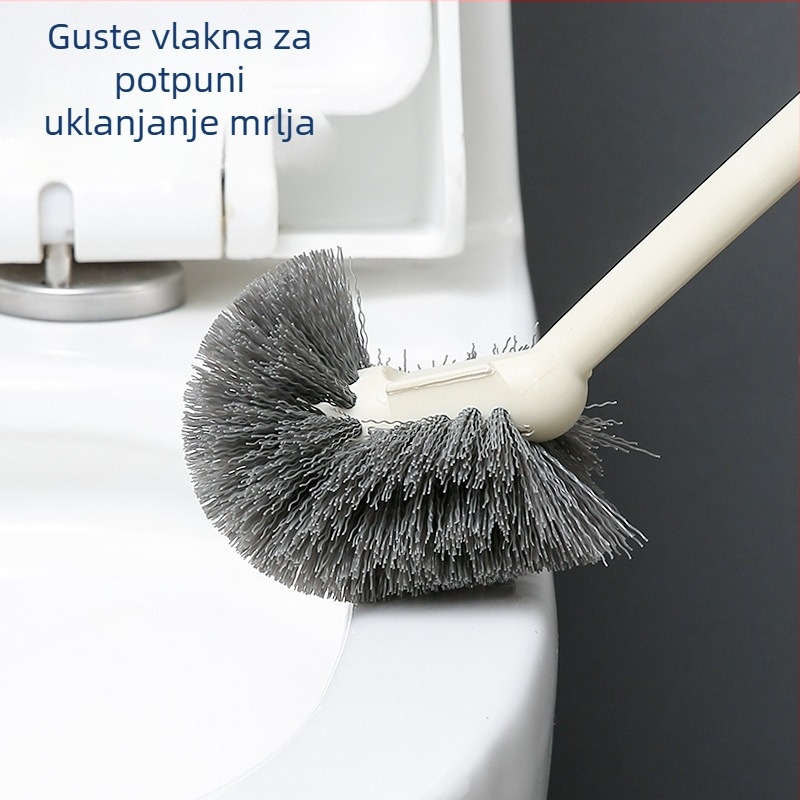 Četka za toaletu za kućnu uporabu, mekane dlačice, duga drška, zidni držač | Marka Jingyuxin | Materijal: plastika | Težina: 112 g | Izdanje: proljeće 2021