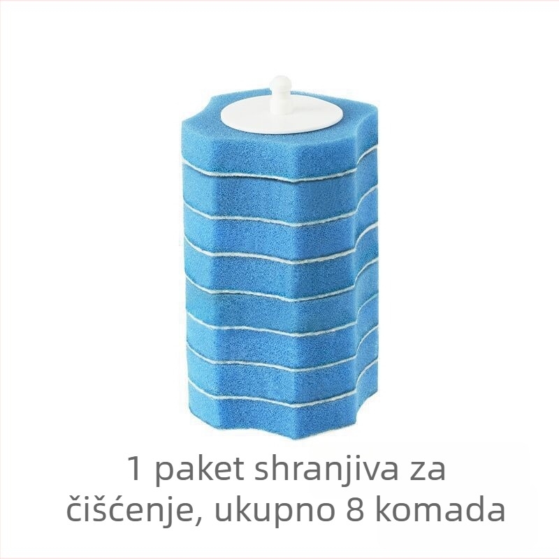Jednokratni set četke za WC, zidna montaža, duga drška, plastika, 430 g, pakiranje karton, 1 komad