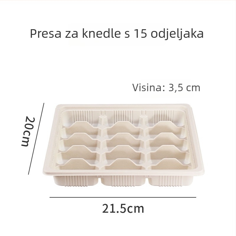 Jednokratna kutija za knedle za dostavu, baza od kukuruznog škroba, prilagodljiva, moguć tiskanje logotipa, biološki razgradiva