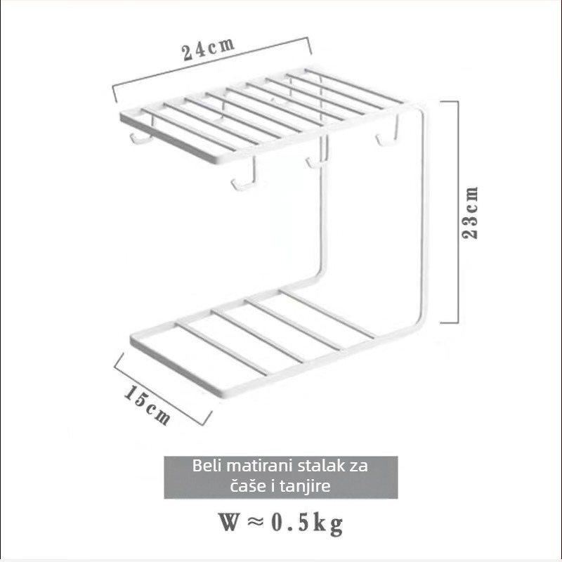 Držač za šalice kave s visećim dizajnom, europski stil, lagani luksuzni retro, od željeza, skladištenje šalica