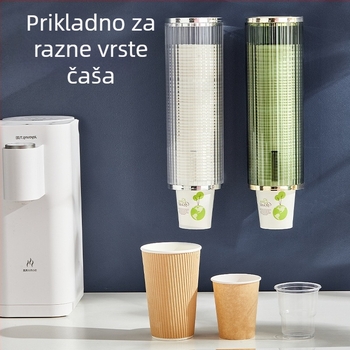 Plastični držač čaša — lagani luksuz, zidna montaža, usisno pričvršćivanje, višenamjenski, 1 sloj