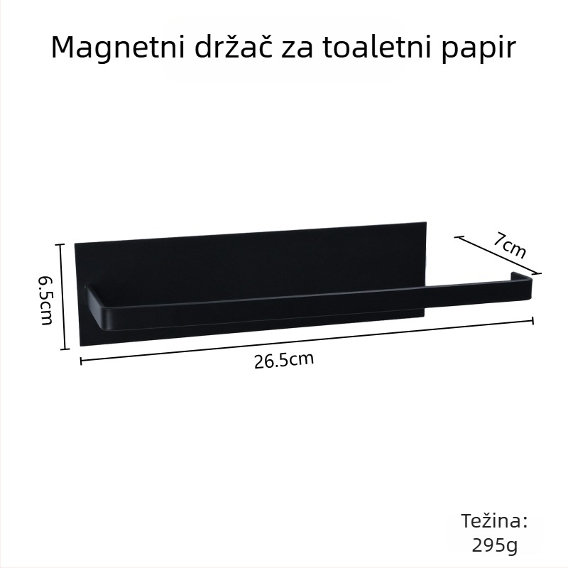 Željezni magnetski držač za čaše i zidni skladišni okvir, bez bušenja, izoliran, 1-razina, višenamjenski