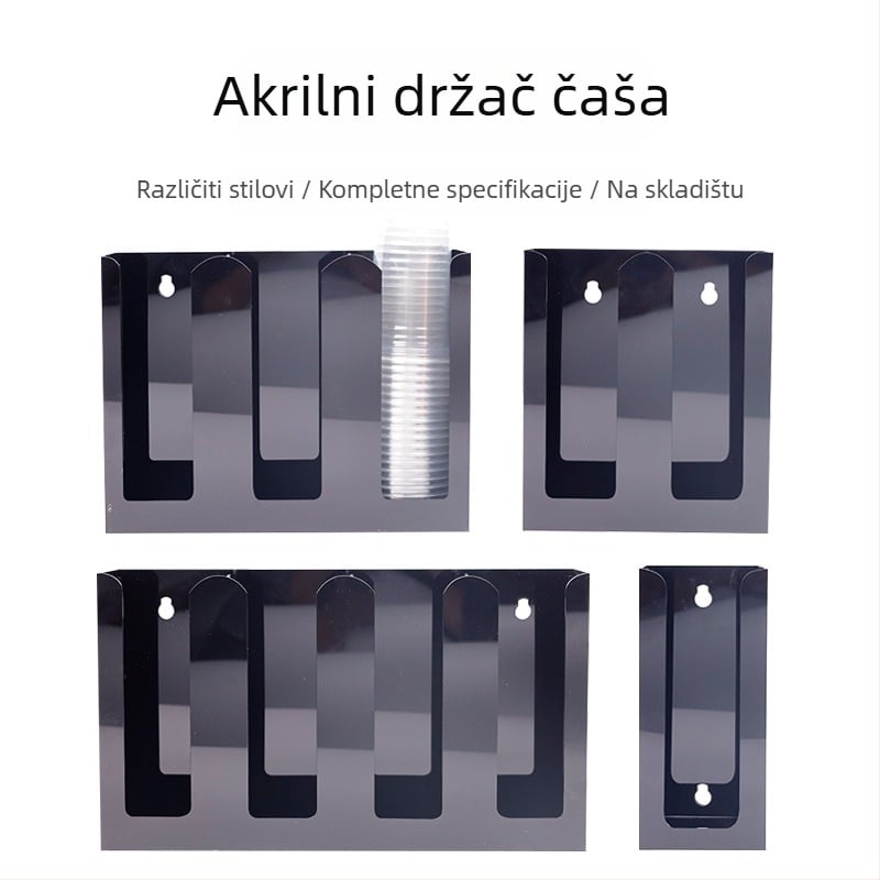 Akrilni držač čaša, 4-etažni stolni organizator, moderno minimalistički stil