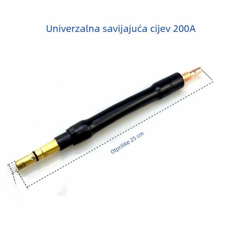 New Jinghang zavarački pištolj s sekundarnom zaštitom, savitljivim vratom i univerzalnom ravnom cijevi, bakreno jezgro, 200/350/500 A
