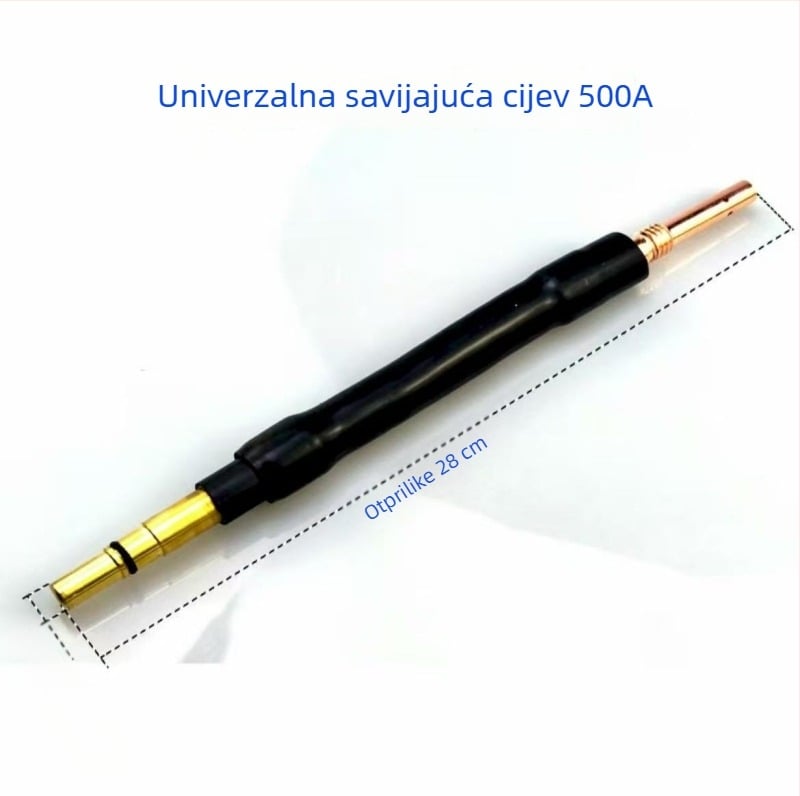 New Jinghang zavarački pištolj s sekundarnom zaštitom, savitljivim vratom i univerzalnom ravnom cijevi, bakreno jezgro, 200/350/500 A