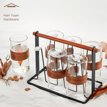 Držač za čaše s odvodnim dršacem, invertirani držač za čaj, kuhinjski organizator za čaše, moderan minimalistički stil (Materijal: Drugo; Stil: Moderni minimalizam; Tip stila: Svijetao luks retro; Funkcija: Skladištenje; Pokretanje: 2025)