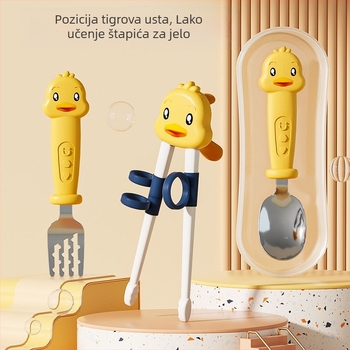 Učne štapiće za djecu | ABS materijal | 3-djelni set | od 6 mjeseci | Crtani dizajn, korekcija držanja