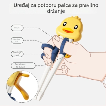 Učne štapiće za djecu | ABS materijal | 3-djelni set | od 6 mjeseci | Crtani dizajn, korekcija držanja