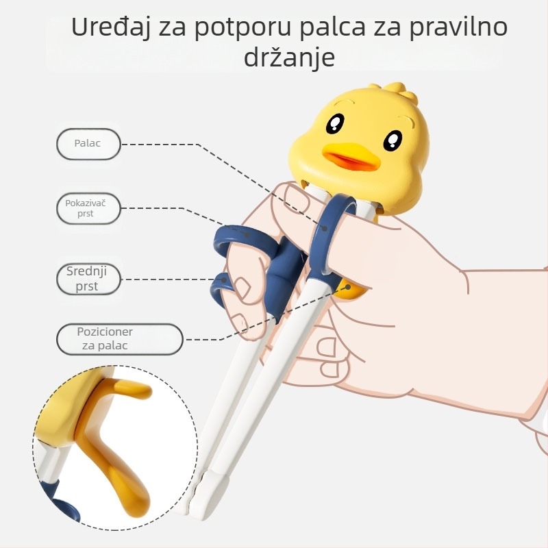 Učne štapiće za djecu | ABS materijal | 3-djelni set | od 6 mjeseci | Crtani dizajn, korekcija držanja