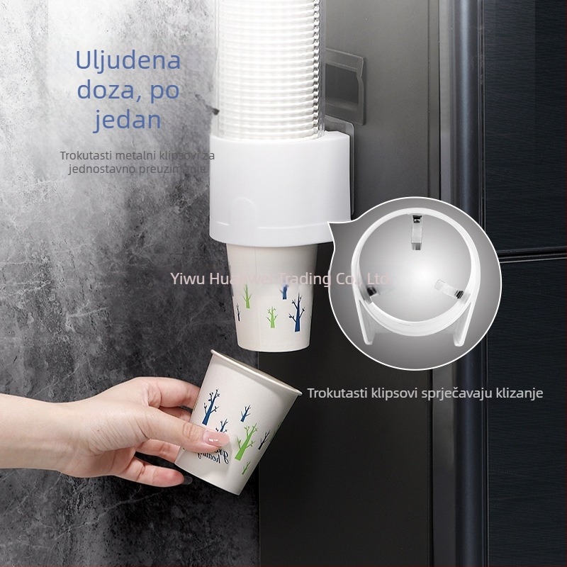 Zidni držač čaša, PP materijal, moderan minimalistički stil, težina 0.157 kg