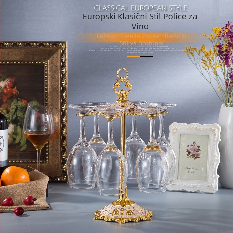 Držač čaša - Europski stil viseći držač za čaše, cinkova legura, Hengjia, jesen 2014, svijetlo luksuzni retro dizajn