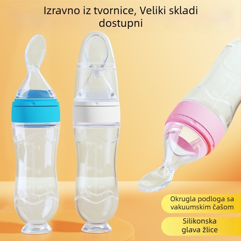 Xiwang silikonasta žlica za hranjenje beba, 6 mjeseci i više, minimalistički stil