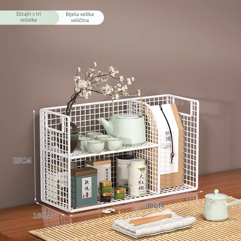 Metalni stalak za čaše za stolni prostor, višeslojni, modernog stila, model 101ZM, višefunkcionalan