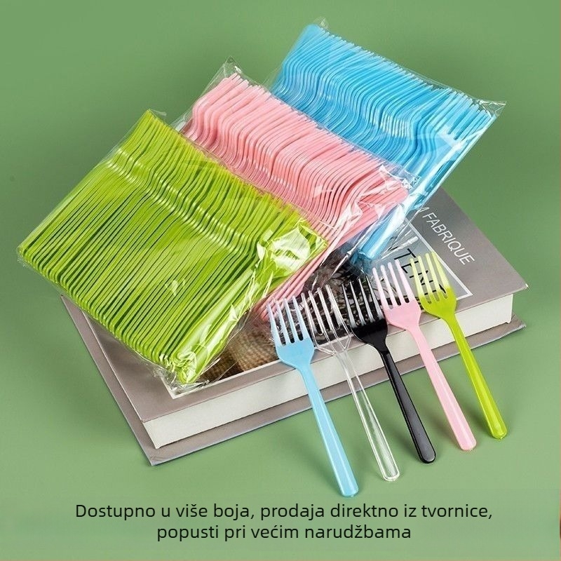 Jednokratna plastična vilica za voće za djecu, prehrambeno siguran materijal, jednostavan stil