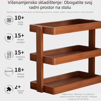 Držač za šalice, dvostruki sloj, rotirajući, prijenosni, proziran, montaža vijcima