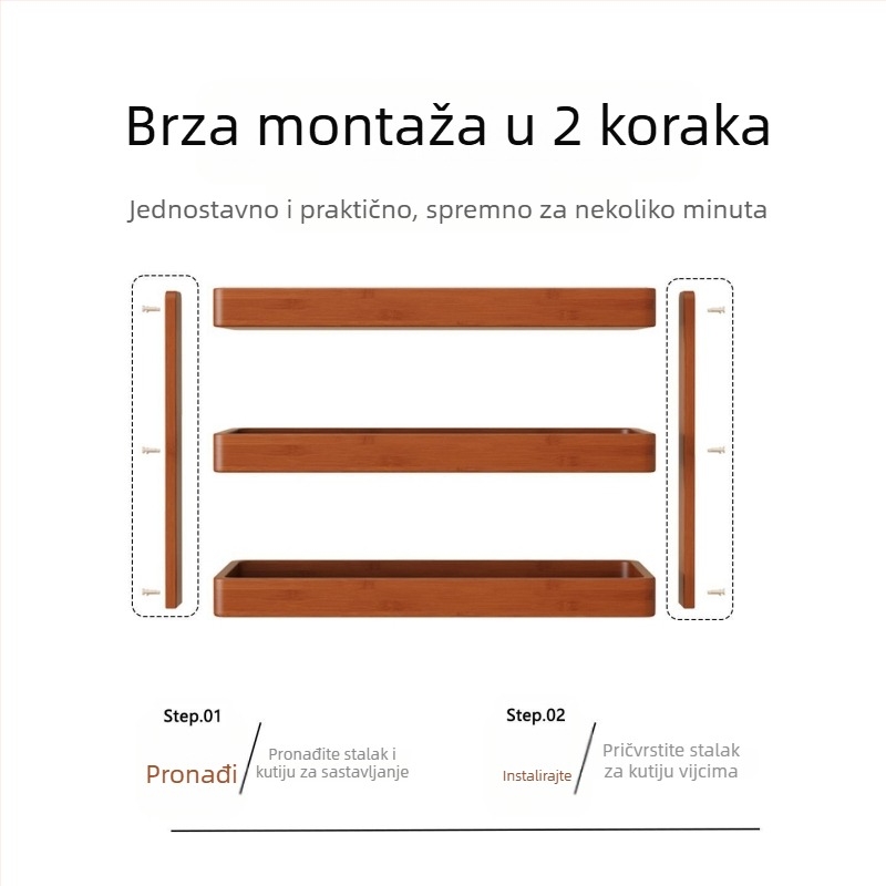 Držač za šalice, dvostruki sloj, rotirajući, prijenosni, proziran, montaža vijcima