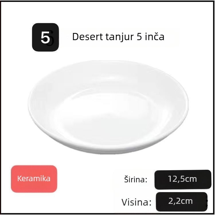 Keramička posuda za dipove, okrugla, jednostavan stil, mogućnost tiska loga; prikladno kao konferencijski poklon