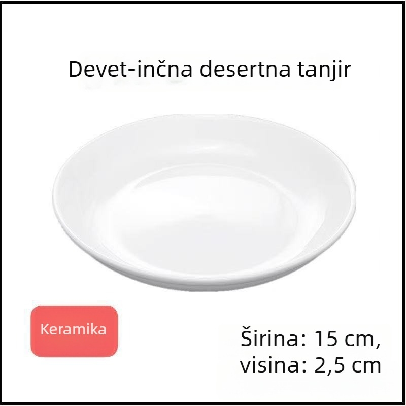 Keramička posuda za dipove, okrugla, jednostavan stil, mogućnost tiska loga; prikladno kao konferencijski poklon