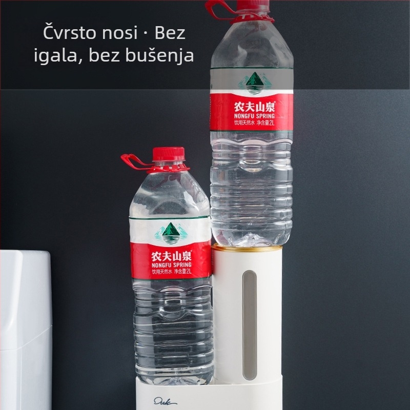Zidni držač čaša za dozator vode, plastični, moderan minimalistički stil, 1 sloj, montaža bez bušenja