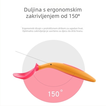 Set za učenje prehrane bebinih žlica – minimalistički dizajn, PP materijal, za djecu od 6 mjeseci, 1 komad, Green Sophora Valley
