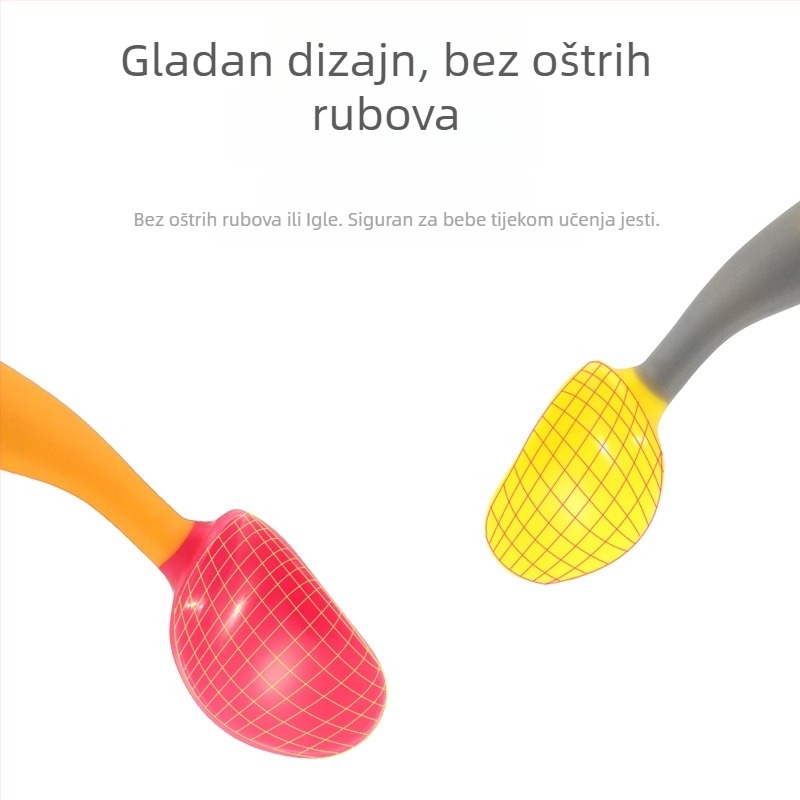 Set za učenje prehrane bebinih žlica – minimalistički dizajn, PP materijal, za djecu od 6 mjeseci, 1 komad, Green Sophora Valley