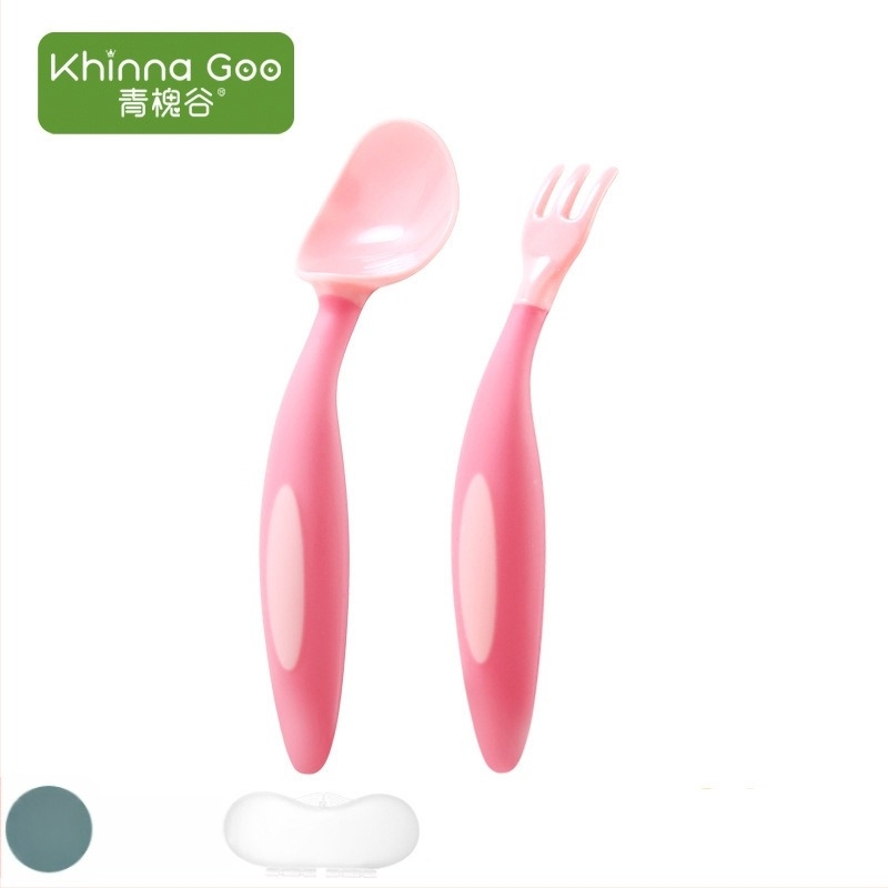 Set za učenje prehrane bebinih žlica – minimalistički dizajn, PP materijal, za djecu od 6 mjeseci, 1 komad, Green Sophora Valley