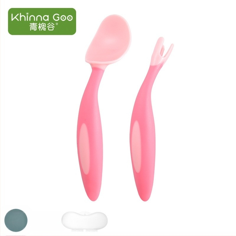 Set za učenje prehrane bebinih žlica – minimalistički dizajn, PP materijal, za djecu od 6 mjeseci, 1 komad, Green Sophora Valley