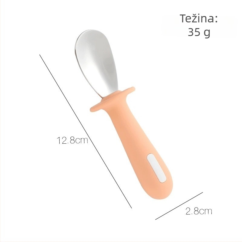Set dječjih žlica i vilica od nehrđajućeg čelika 304, za djecu od 6 mjeseci, dvodijelni set, crtani stil