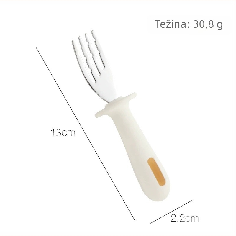 Set dječjih žlica i vilica od nehrđajućeg čelika 304, za djecu od 6 mjeseci, dvodijelni set, crtani stil