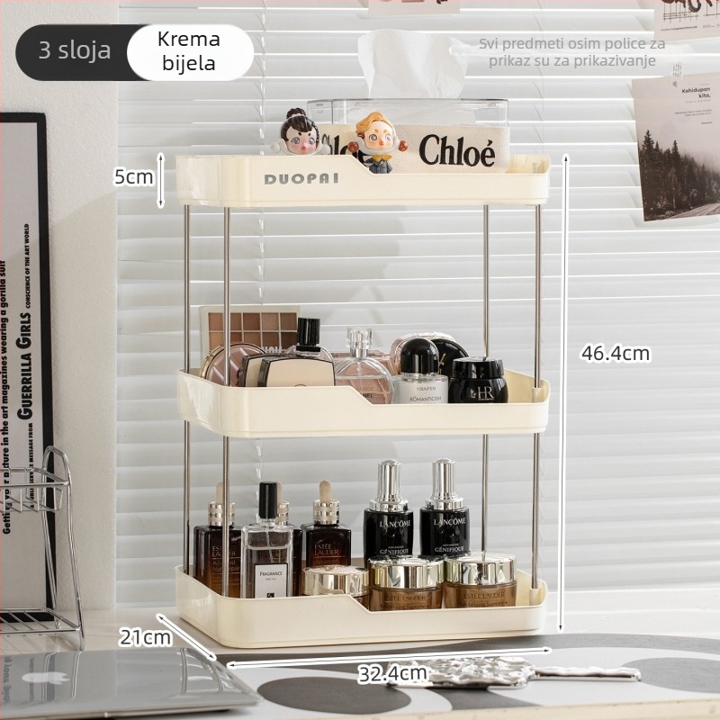 Plastični organizator za čaše, dvostruki nivo, za toaletni stol