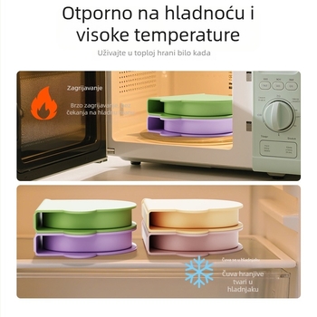 Dječji silikon tanjur za jelo - sklopivi, protiv prosipanja, Tingfeng, za dob od 6 mjeseci pa naviše