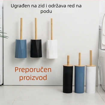Toaletna četka s dugom držalom i okruglom glavom, s bazom, od plastike, težina 228.3 g