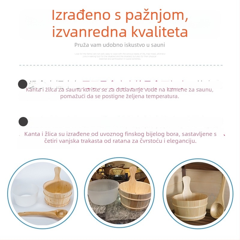 Hongsen drveni sud za kupanje stopala – drveni spremnik za odrasle, pogodan za hotele, saune i parne sobe
