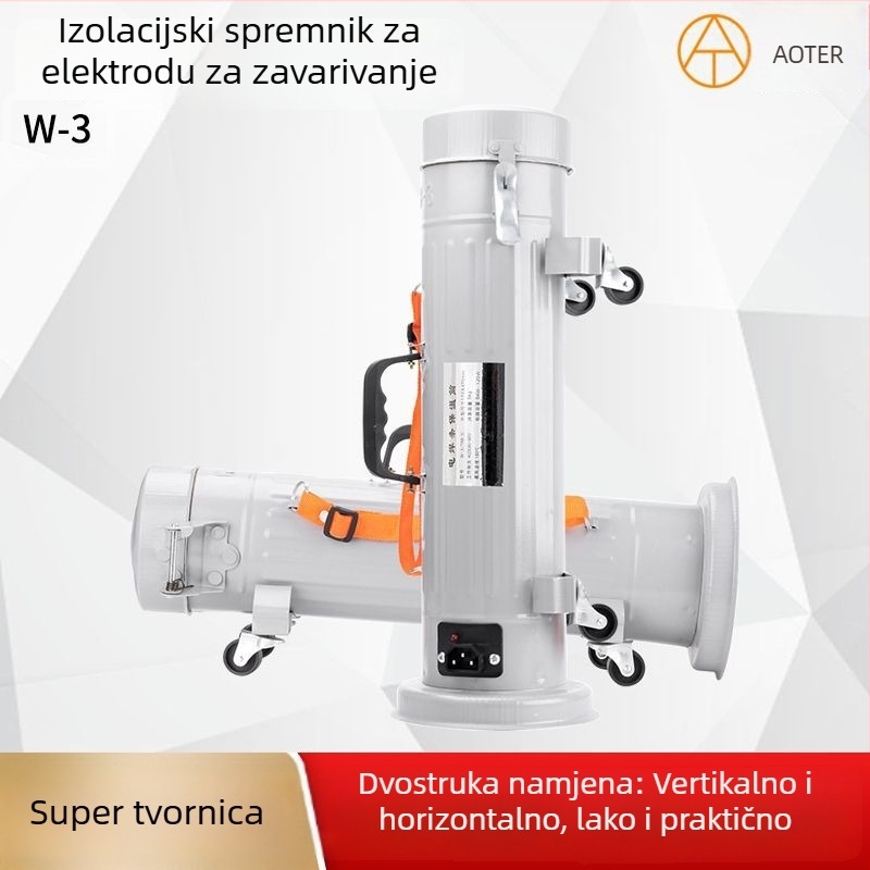 Prijenosni izolacijski cilindar za elektrode za zavarivanje, s napajanjem, okomita i vodoravna uporaba, grijanje