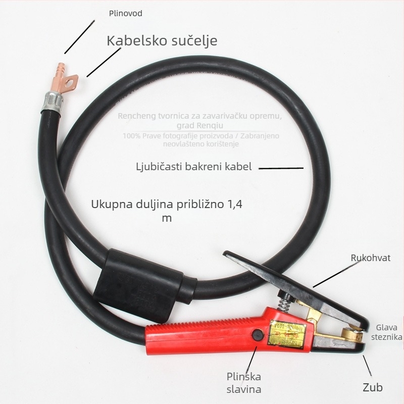 Zavarivački karbonski luk zračna planarna glava pištolja, QB600A/QB800A/JG86-1, bakar, 10 A