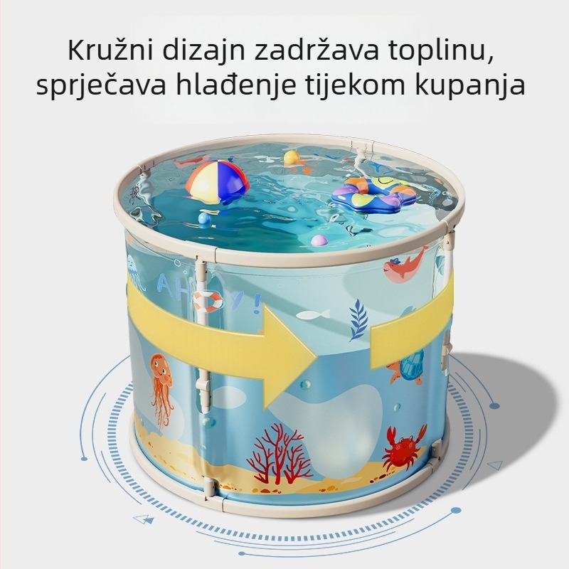 Dječji sklopivi kad za kupanje PVC – za kupaonicu, sklopni dizajn, Yi ling marka