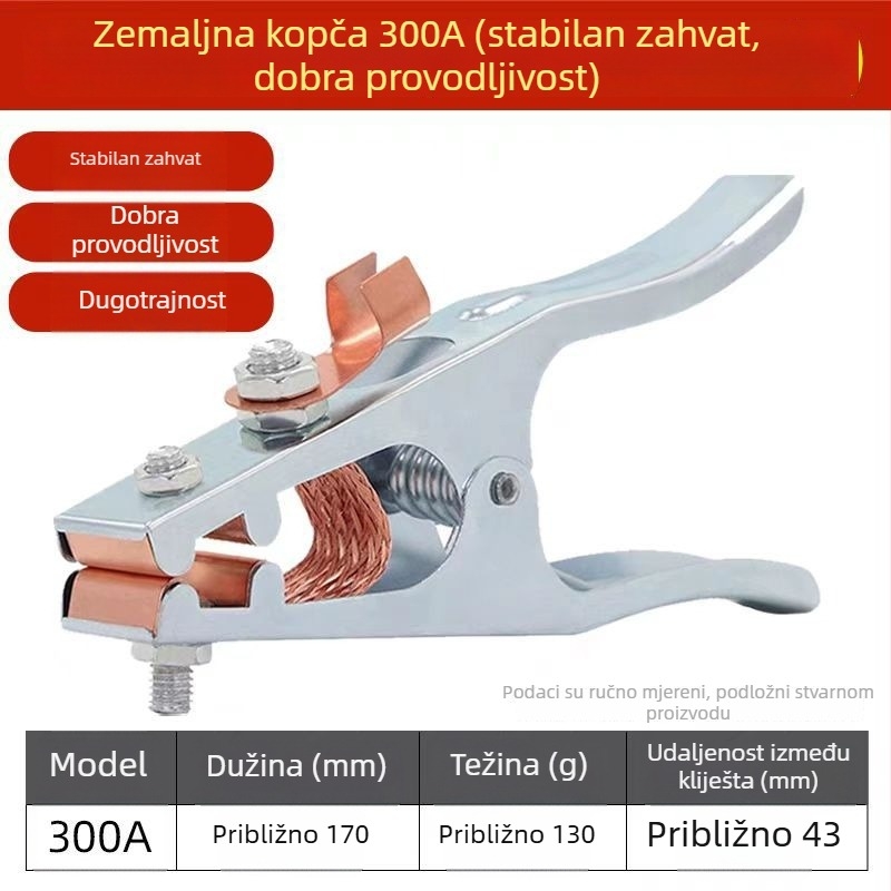 Aksesoari za zavarivanje s plinom: teški kliješta za kabel, kliješt za uzemljenje za zavarivanje, 300A/500A/800A