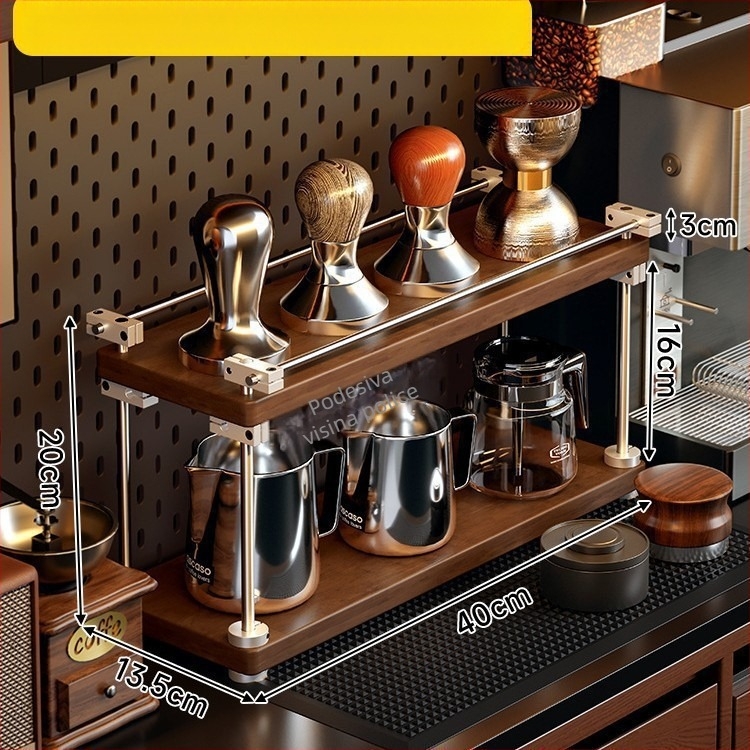 Držač za čaše i skladišni regal – metalni, višenamjenski, klasičan stil, model JA102, marka Wangu